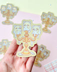 Candlelit Cats Sticker