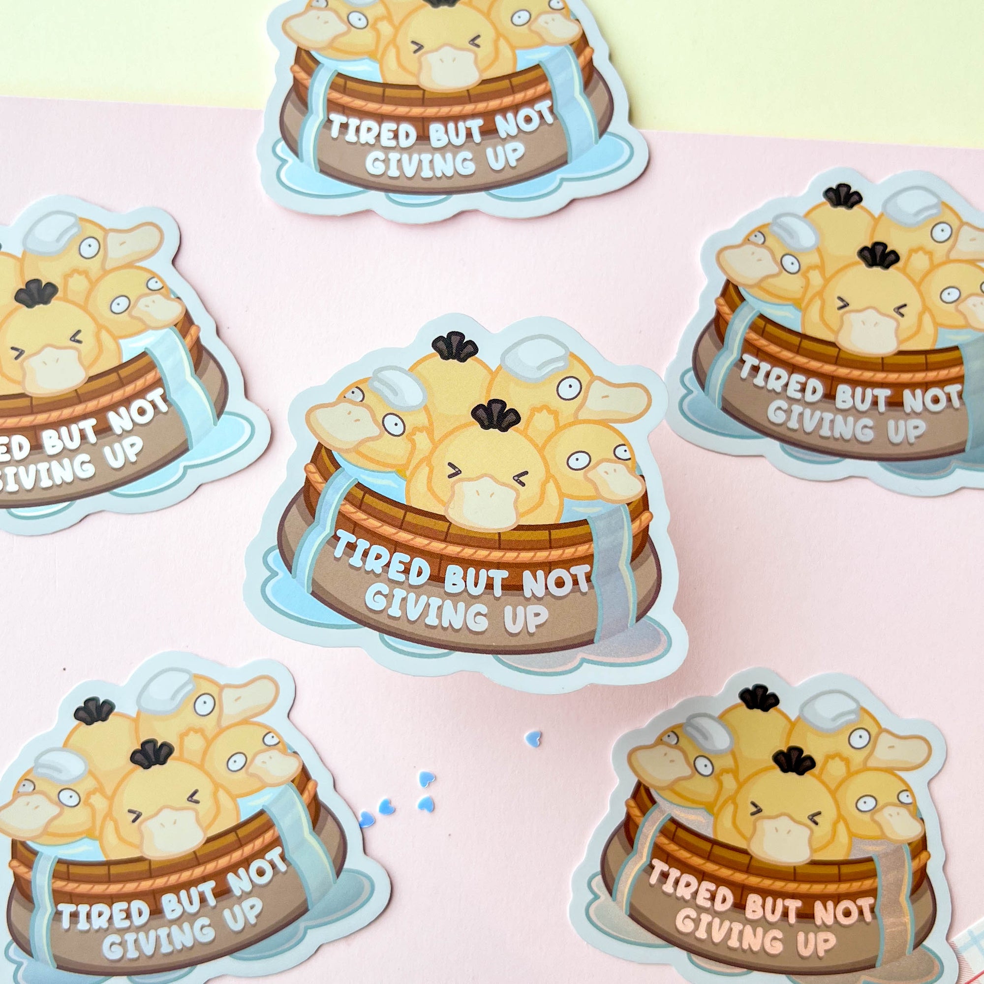 Tired But Not Giving Up Sticker