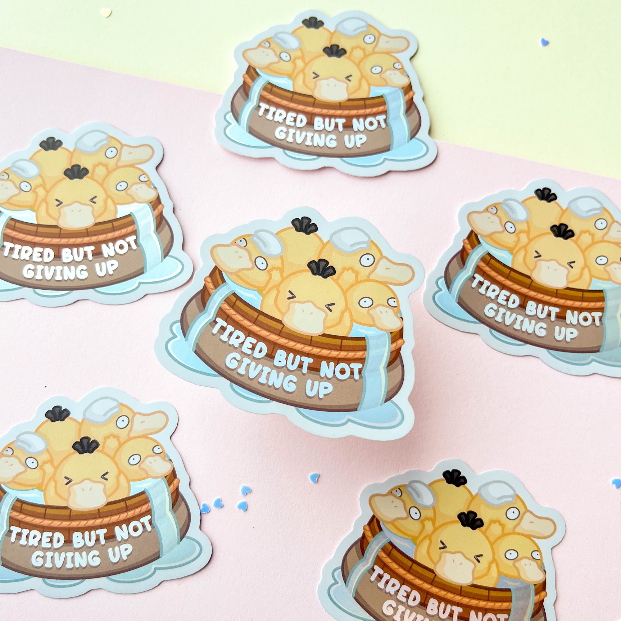 Tired But Not Giving Up Sticker