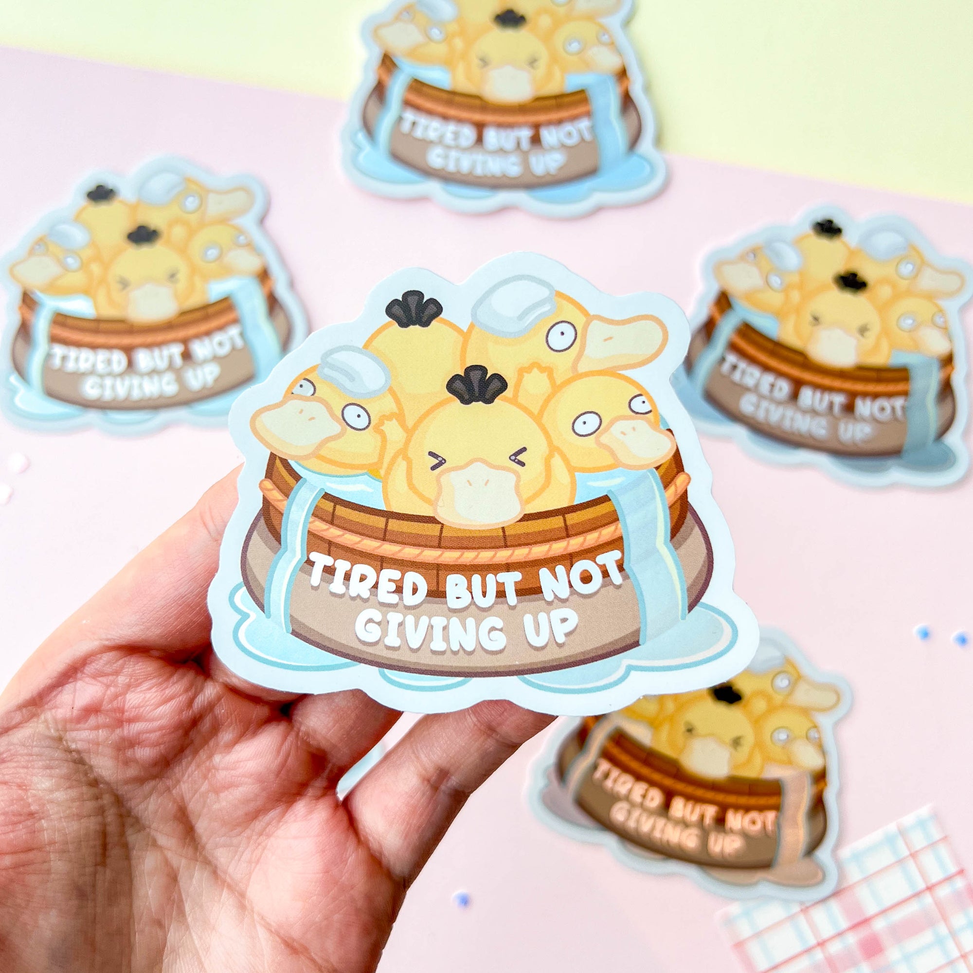 Tired But Not Giving Up Sticker