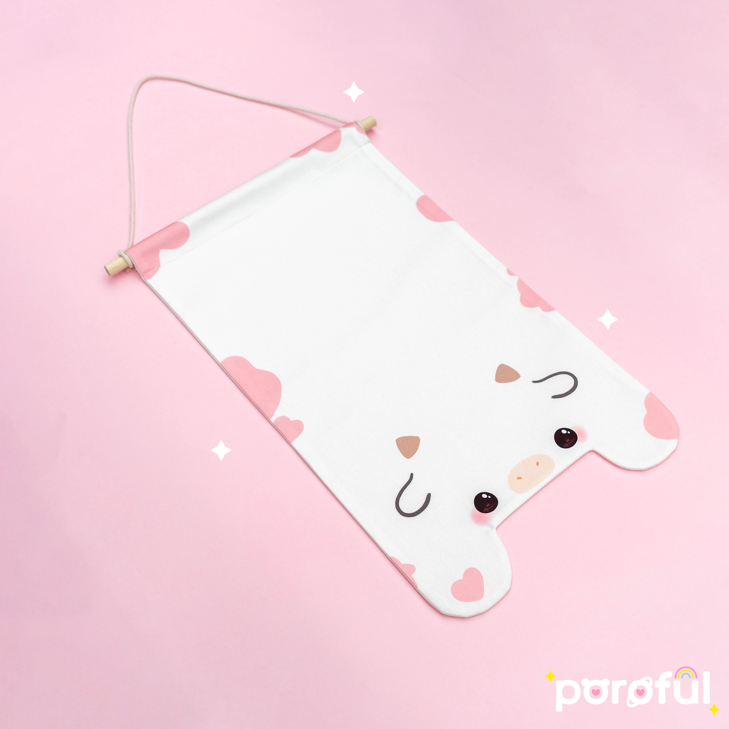 Strawberry Cow Pin Banner (XL) – Poroful