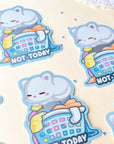 Not Today Laundry Cat Sticker