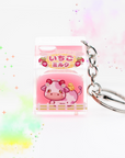 Strawberry Milk Liquid Keychain