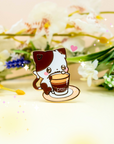 Caffeine Addicted Cat Pin