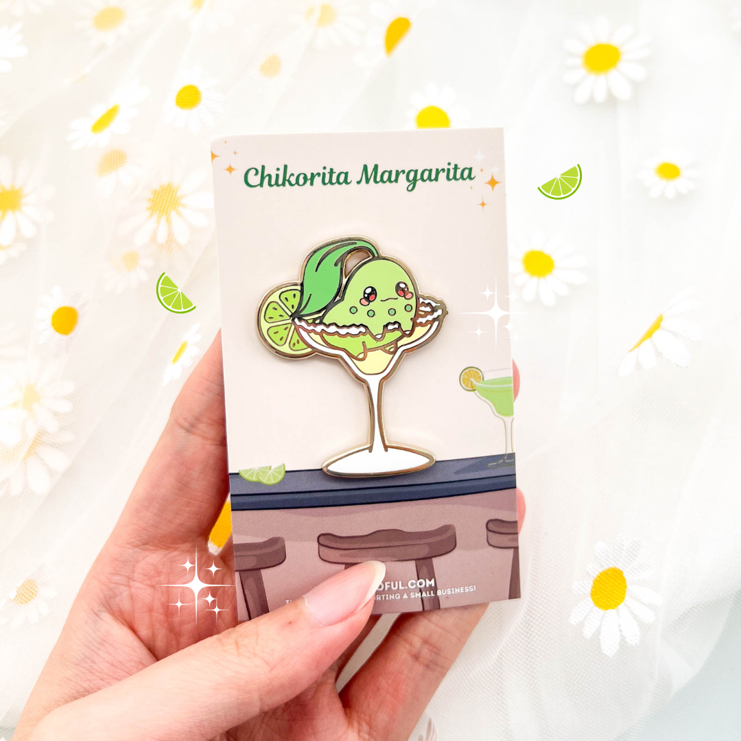 Chikorita Margarita Pin