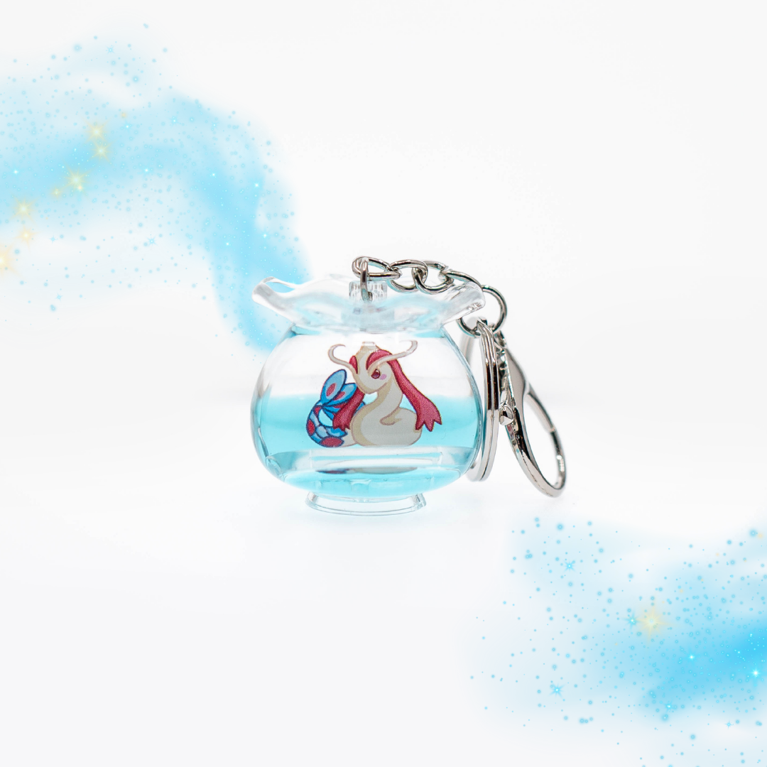 Pet Milotic Liquid Keychain – Poroful