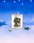 Fragile Handle With Care Cat Pin