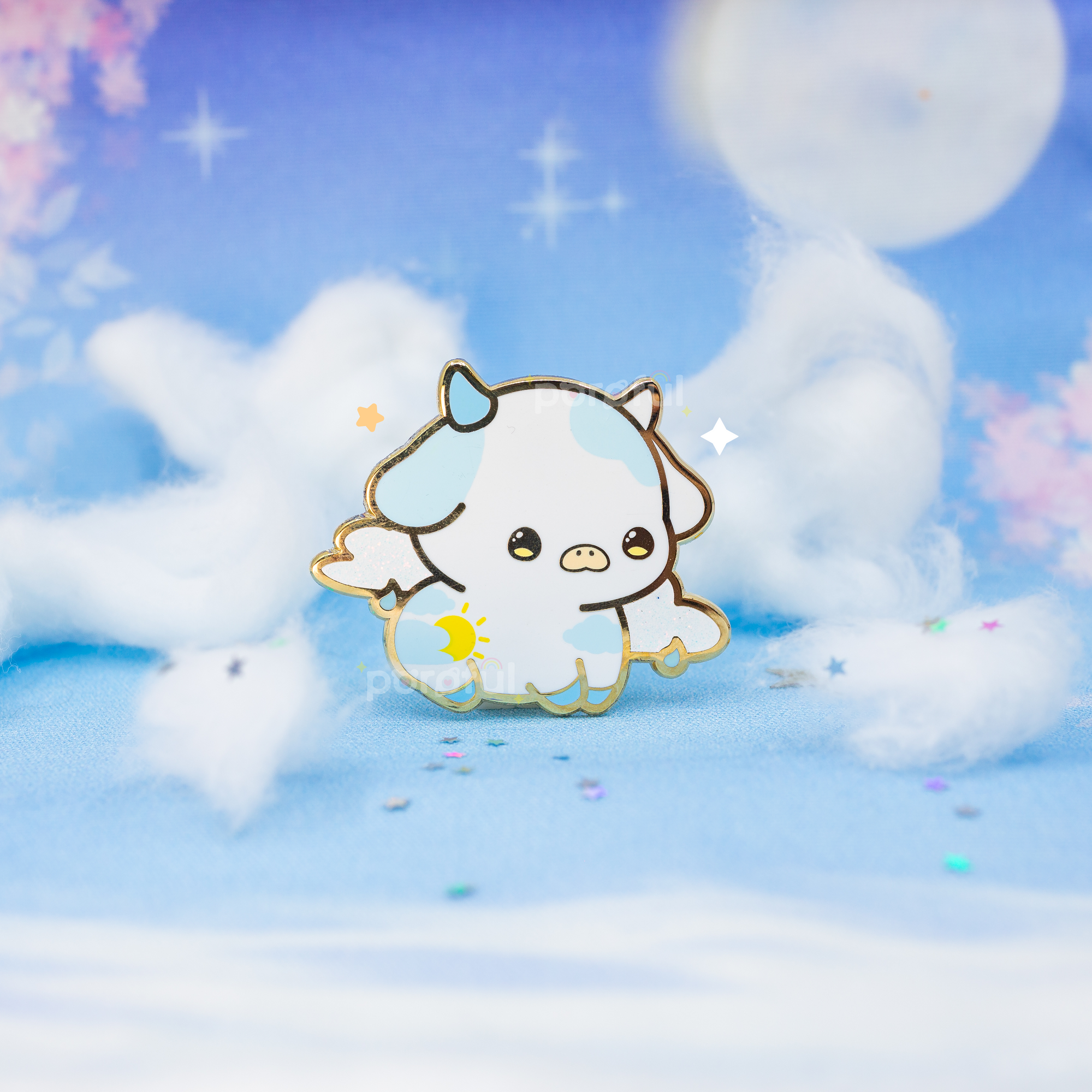 Cloudy Cow Pin – Poroful
