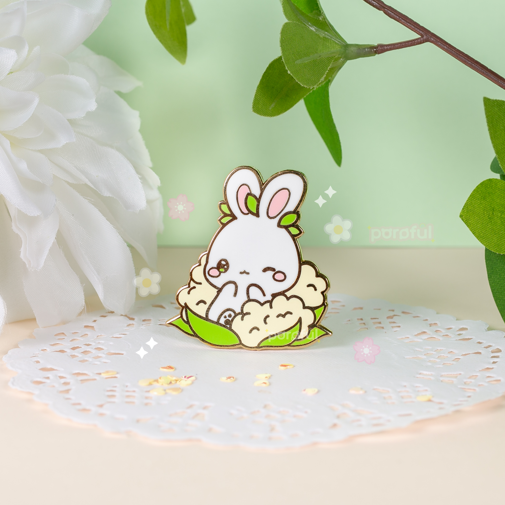 Cauliflower Bunny Pin