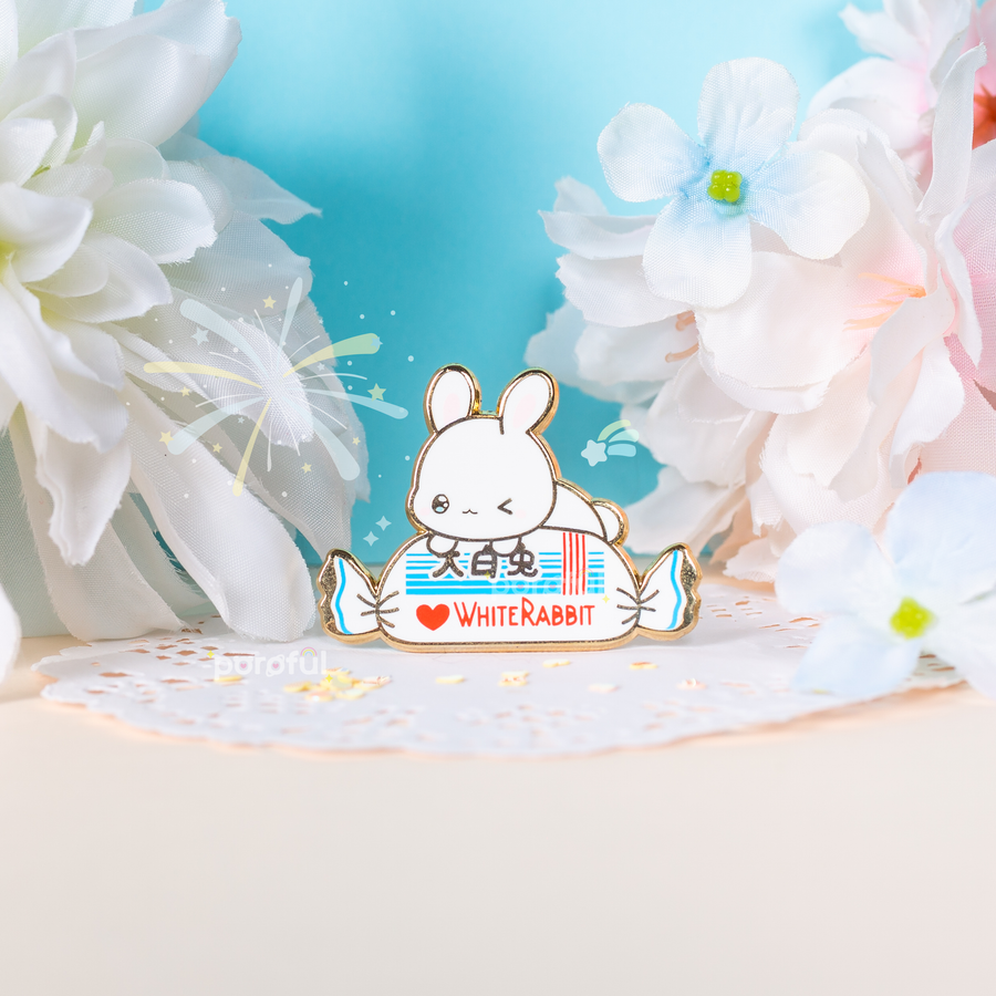 White Rabbit Candy Pin