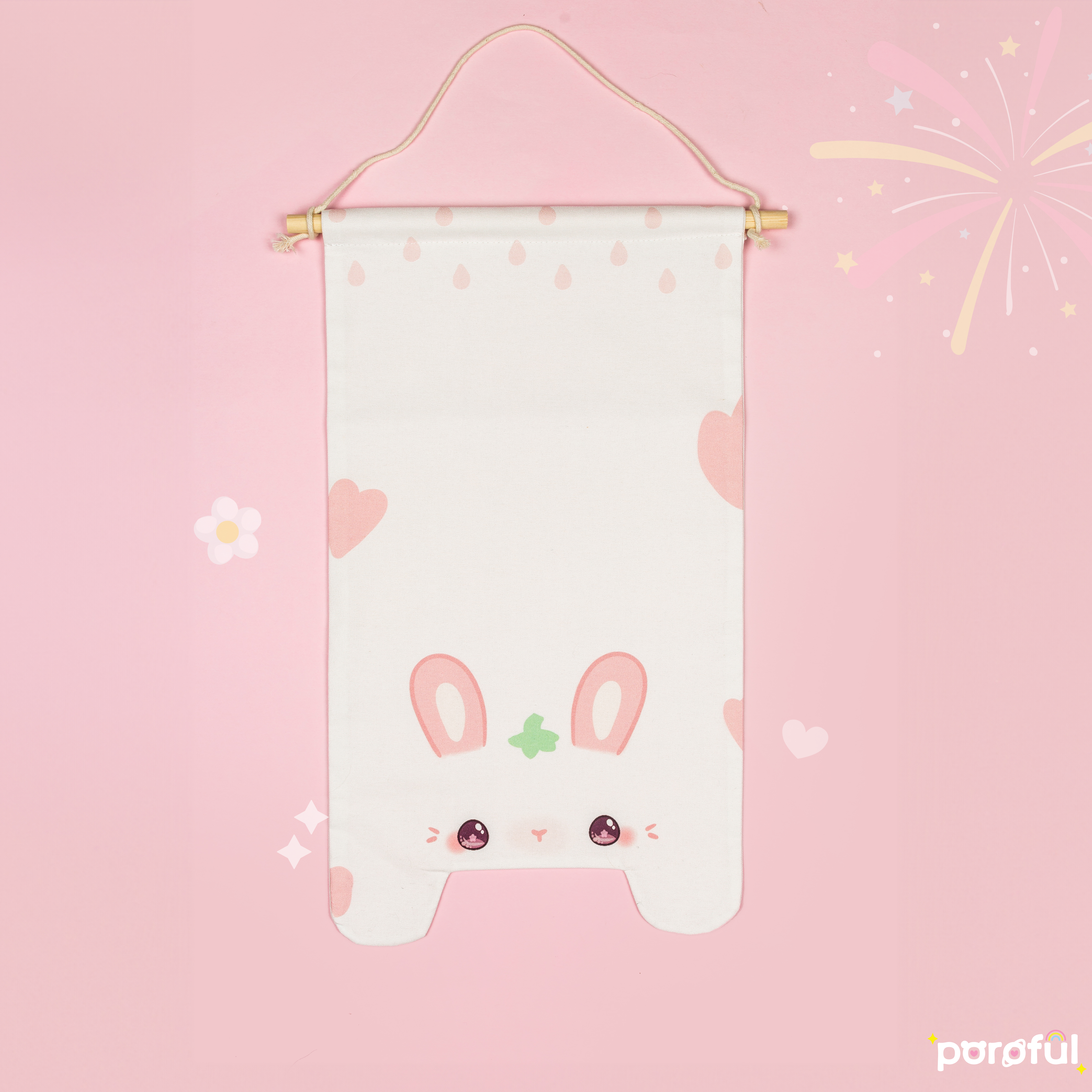 Strawberry Bunny Pin Banner (XL)