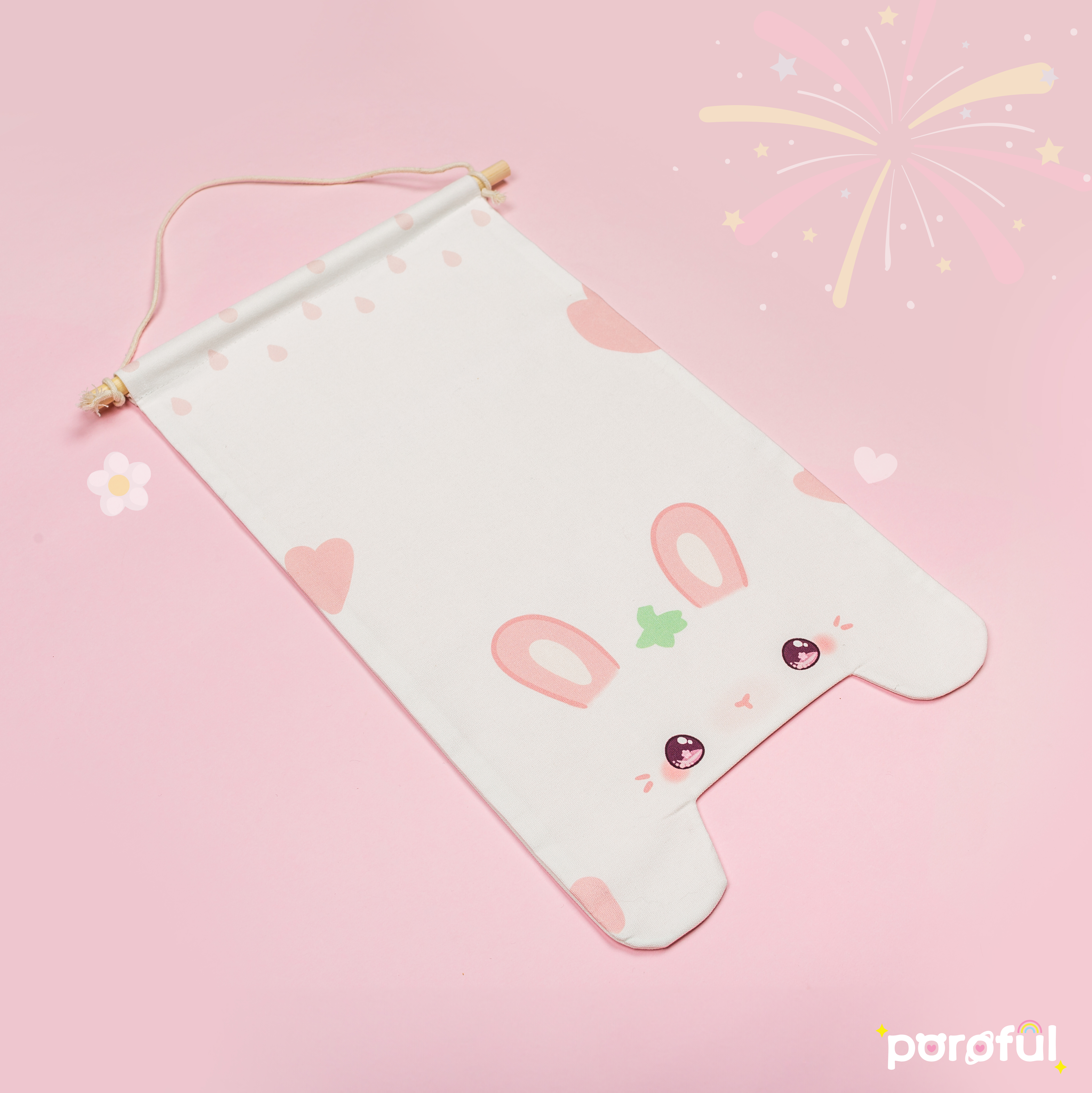 Strawberry Bunny Pin Banner (XL)