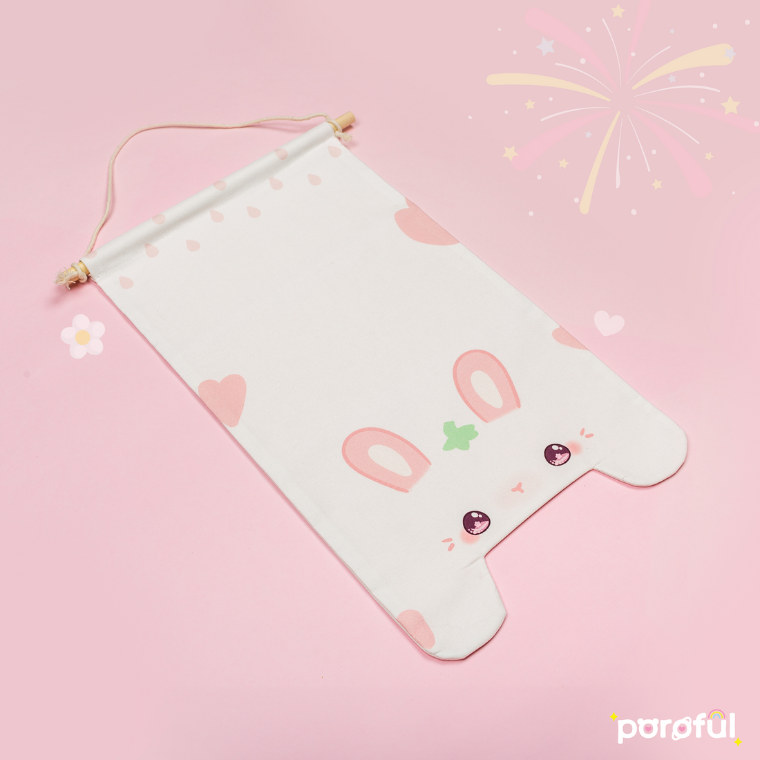 Strawberry Bunny Pin Banner (XL)