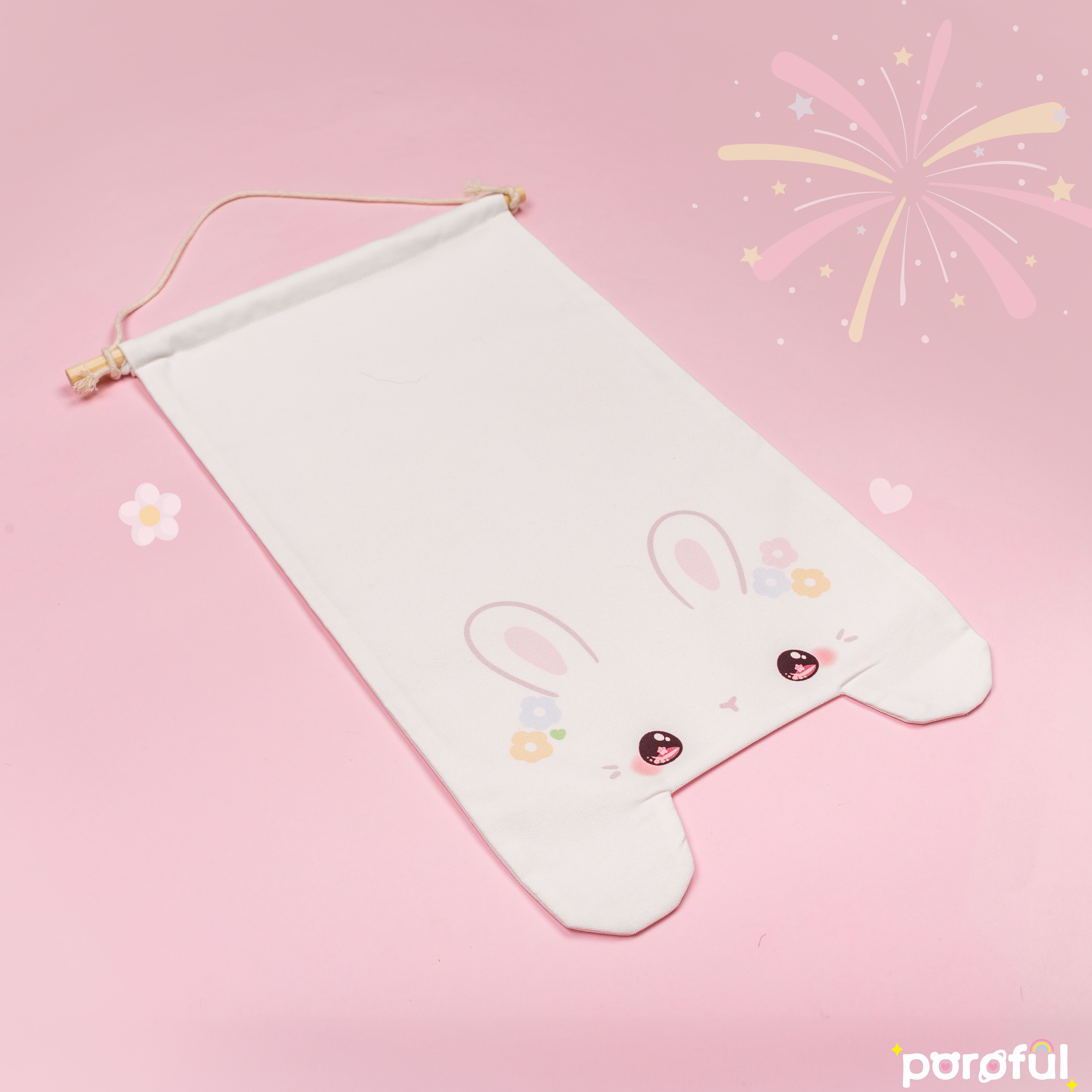 White Bunny Pin Banner (XL)