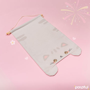 Grey Tabby Cat Pin Banner (XL)