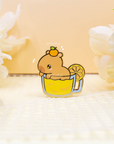 Capybara Lemon Tea Pin