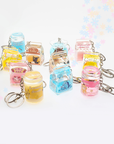 Caffe Latte Liquid Keychain