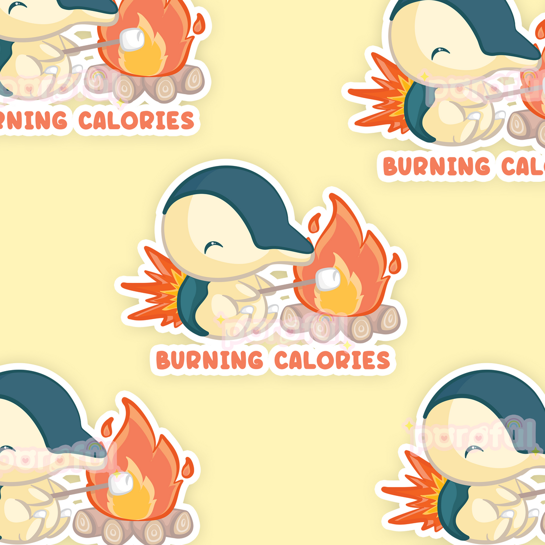 Burning Calories Sticker