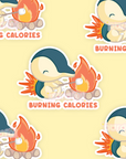 Burning Calories Sticker