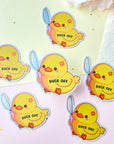 Duck Off Sticker (3")