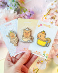 Capybara Lemon Tea Pin