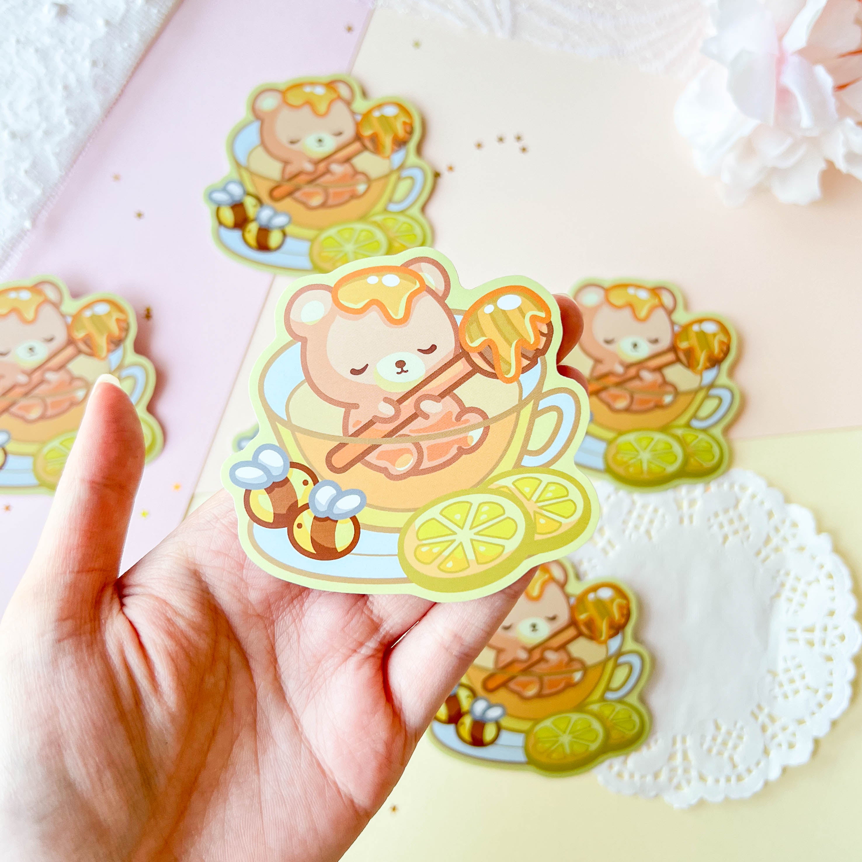 Honey Lemon Tea Sticker (3&quot;)