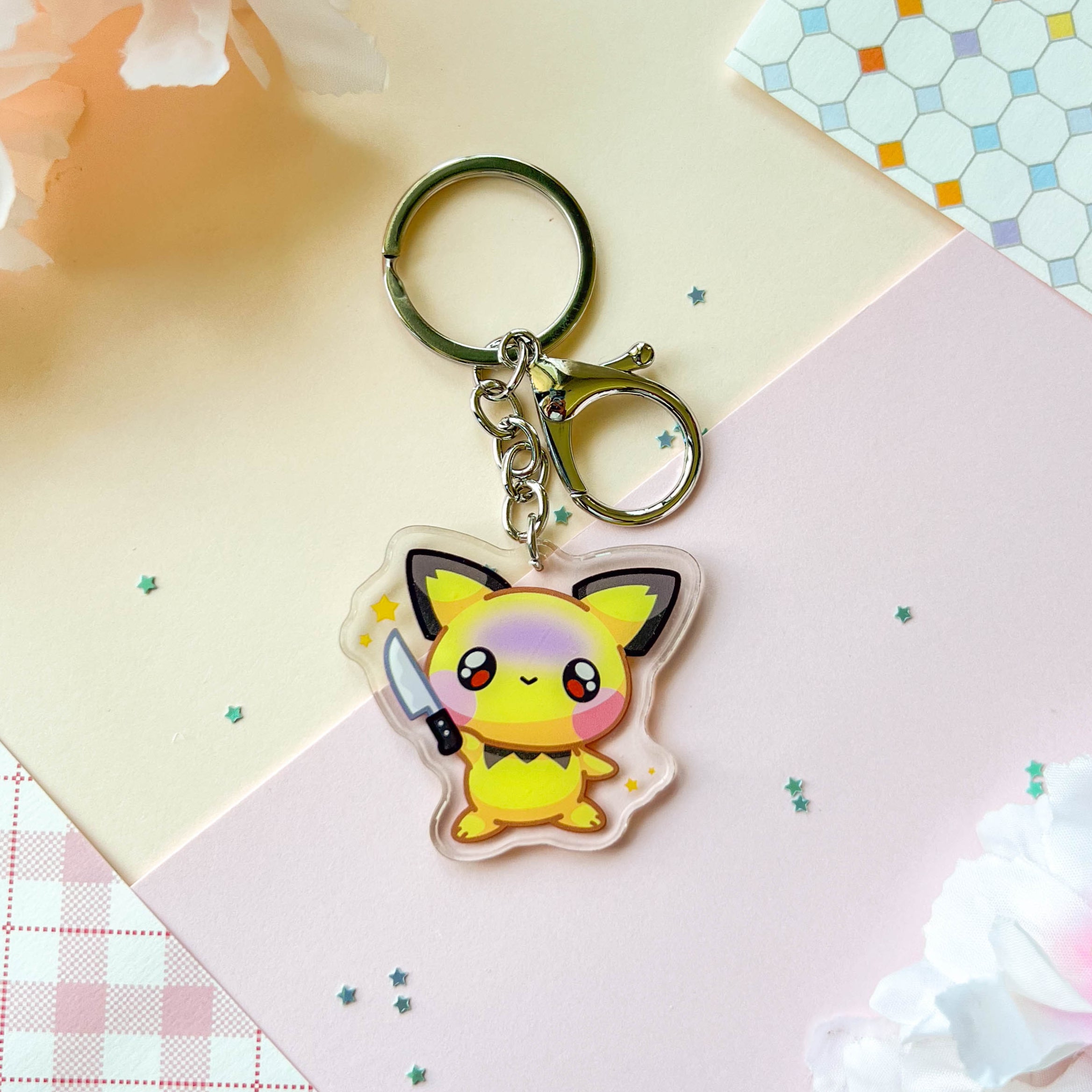 Threatening Pichu Keychain – Poroful