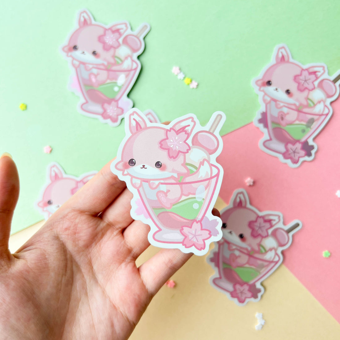 Sakura Fox Sticker