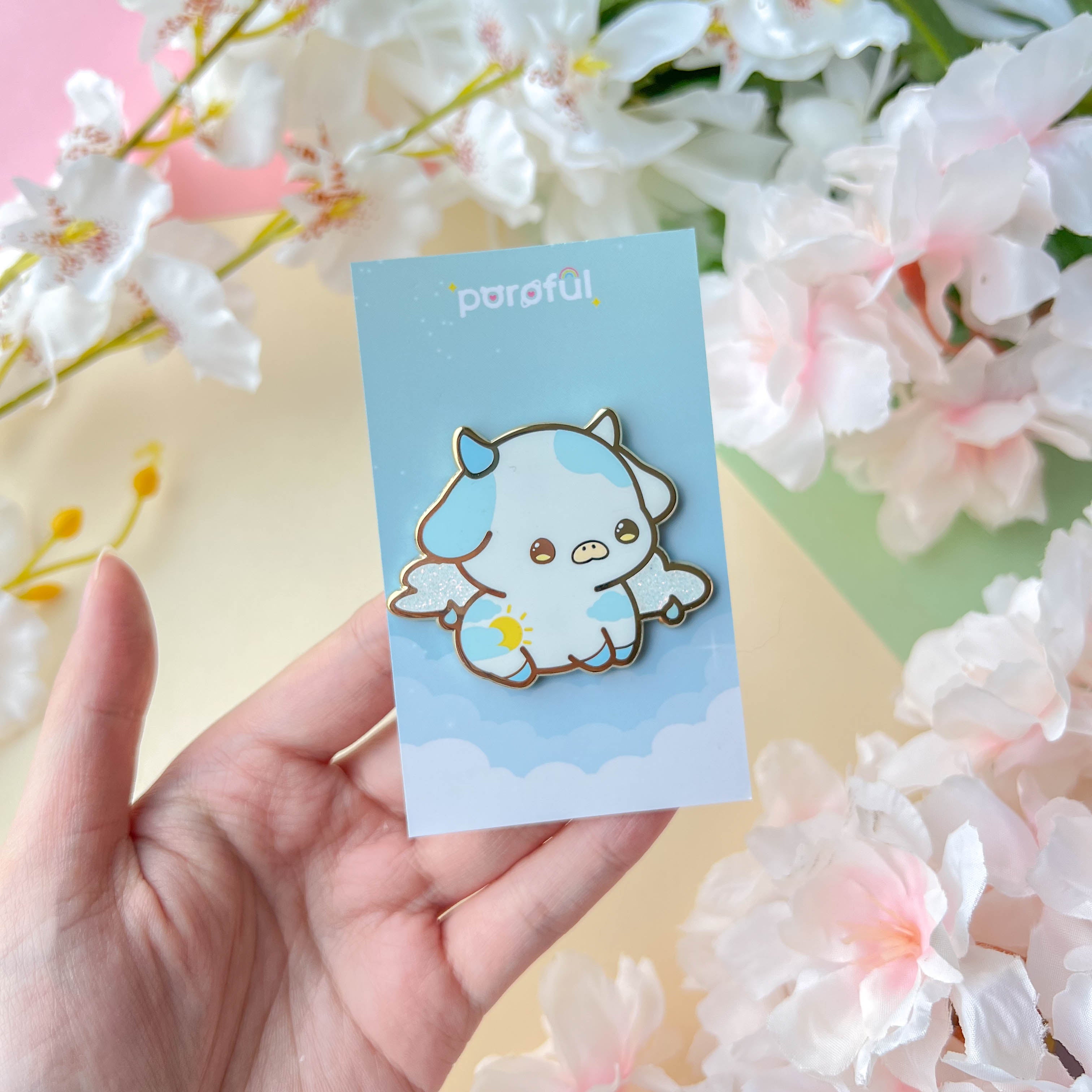 Cloudy Cow Pin