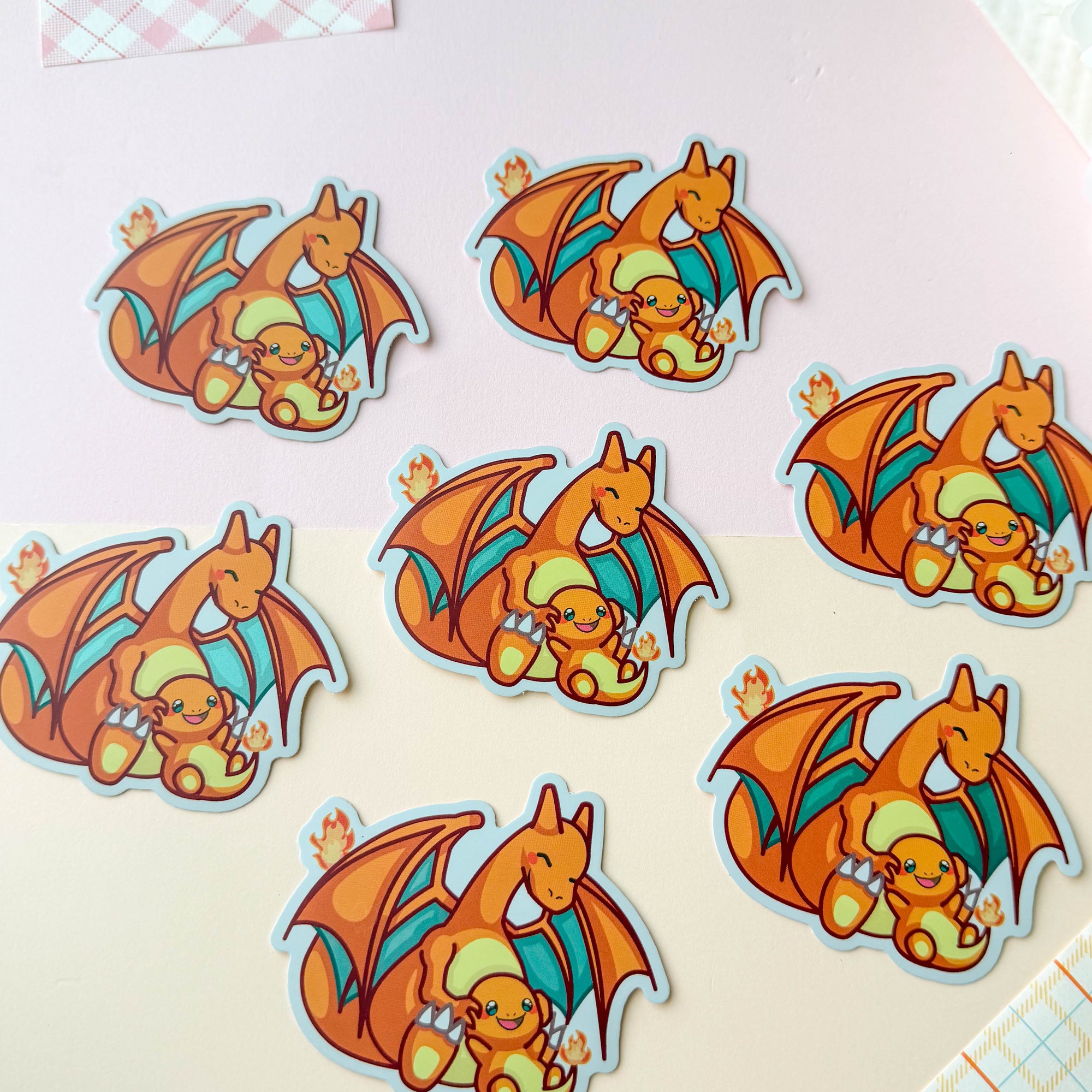 Fire Dragon Big &amp; Little Sticker