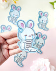 Stressed Bunny Sticker