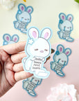 Stressed Bunny Sticker