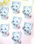 Try Me Threatening Cat Sticker