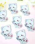 Try Me Threatening Cat Sticker