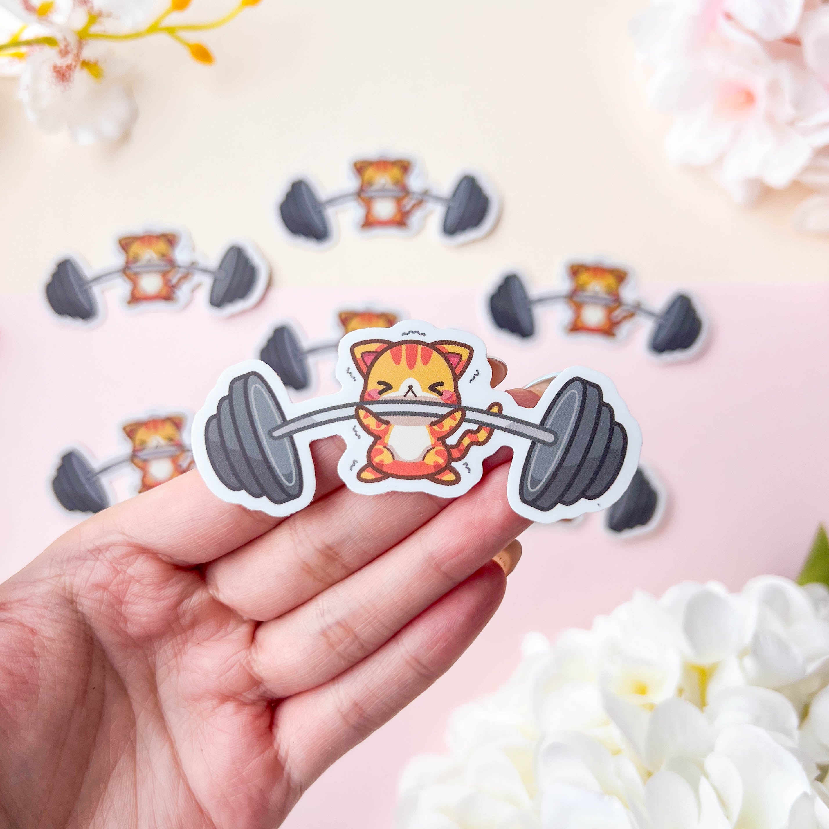 Powerlifter Cat Sticker – Poroful