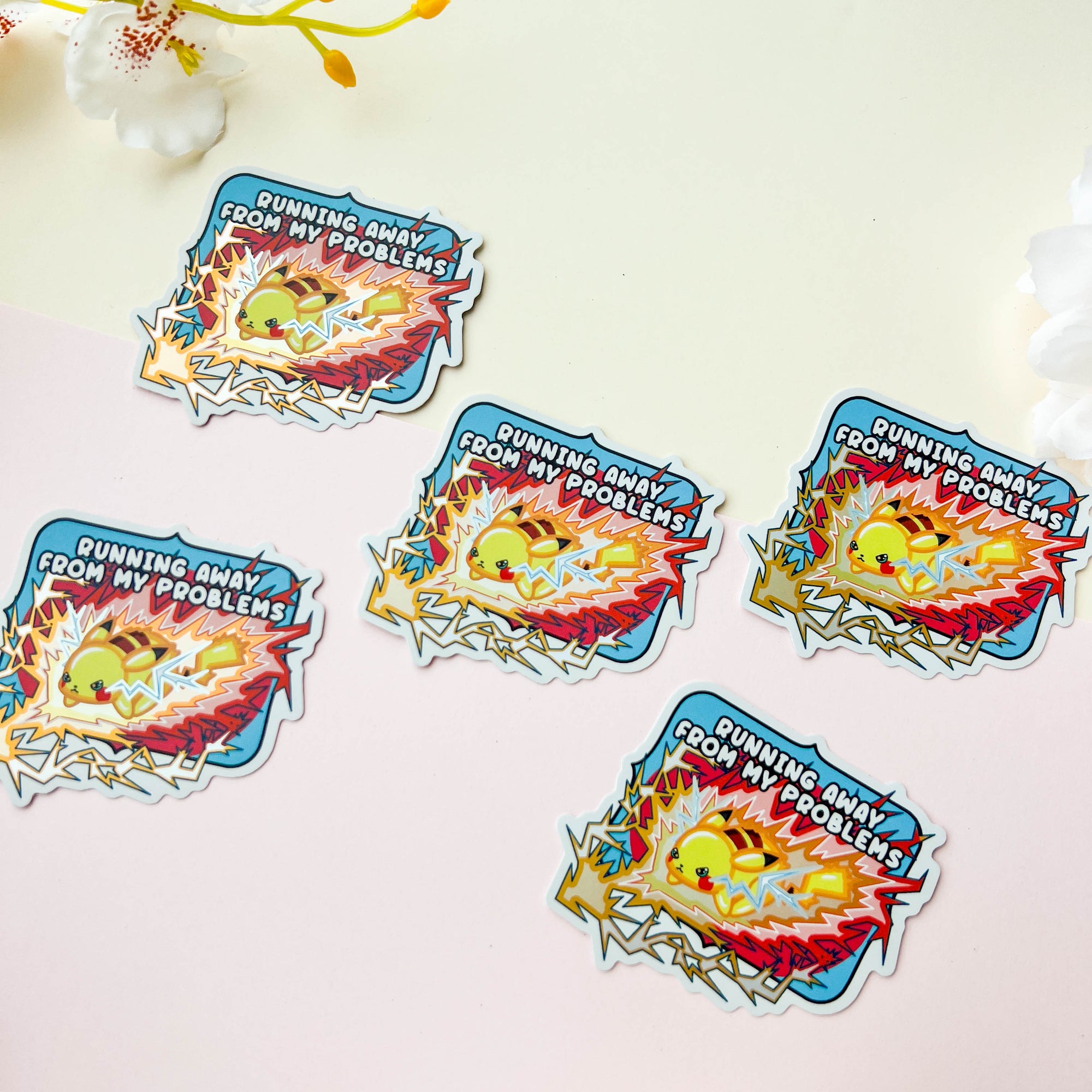 Running Away From My Problems Sticker