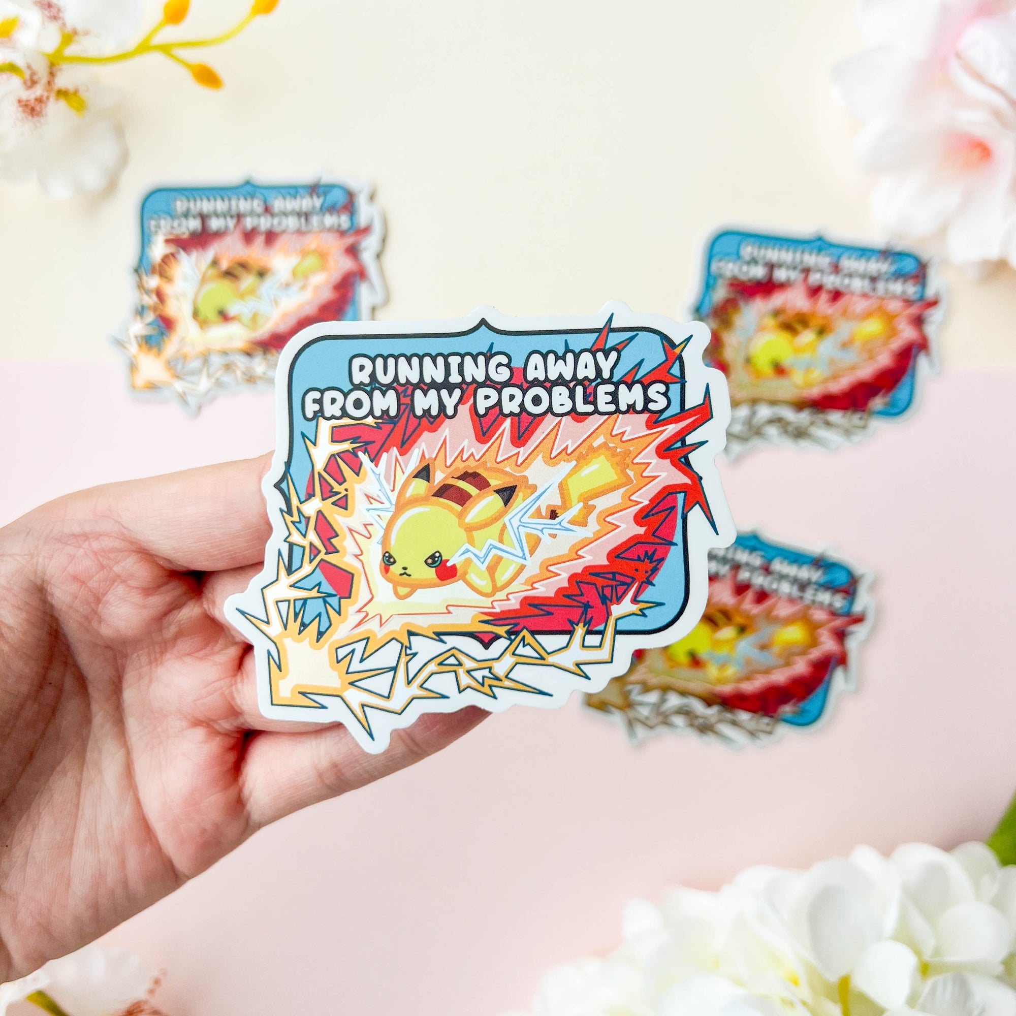 Running Away From My Problems Sticker
