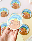 I Hate Everyone Capybara Sticker (3")