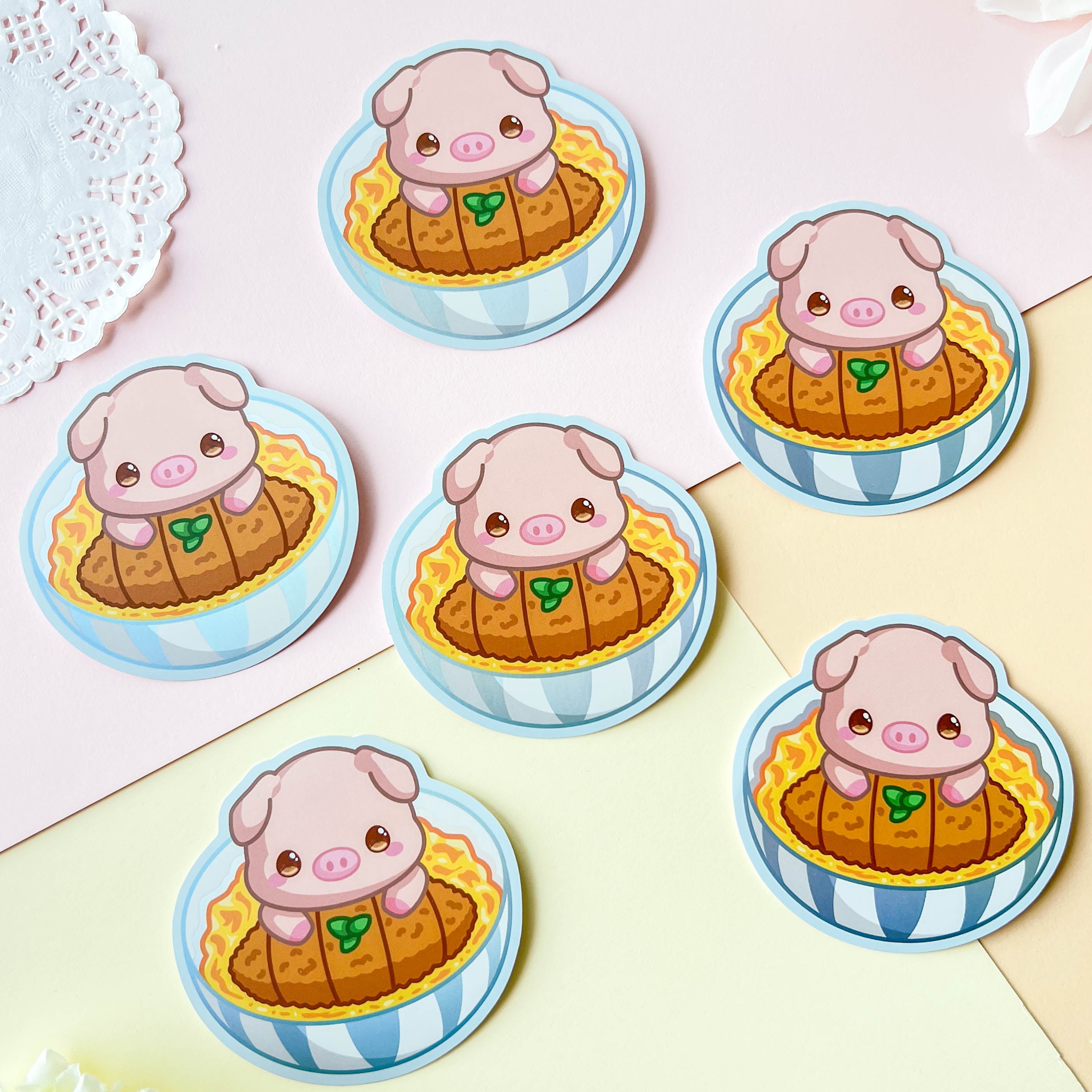 Tonkatsu Pig Sticker (3&quot;)