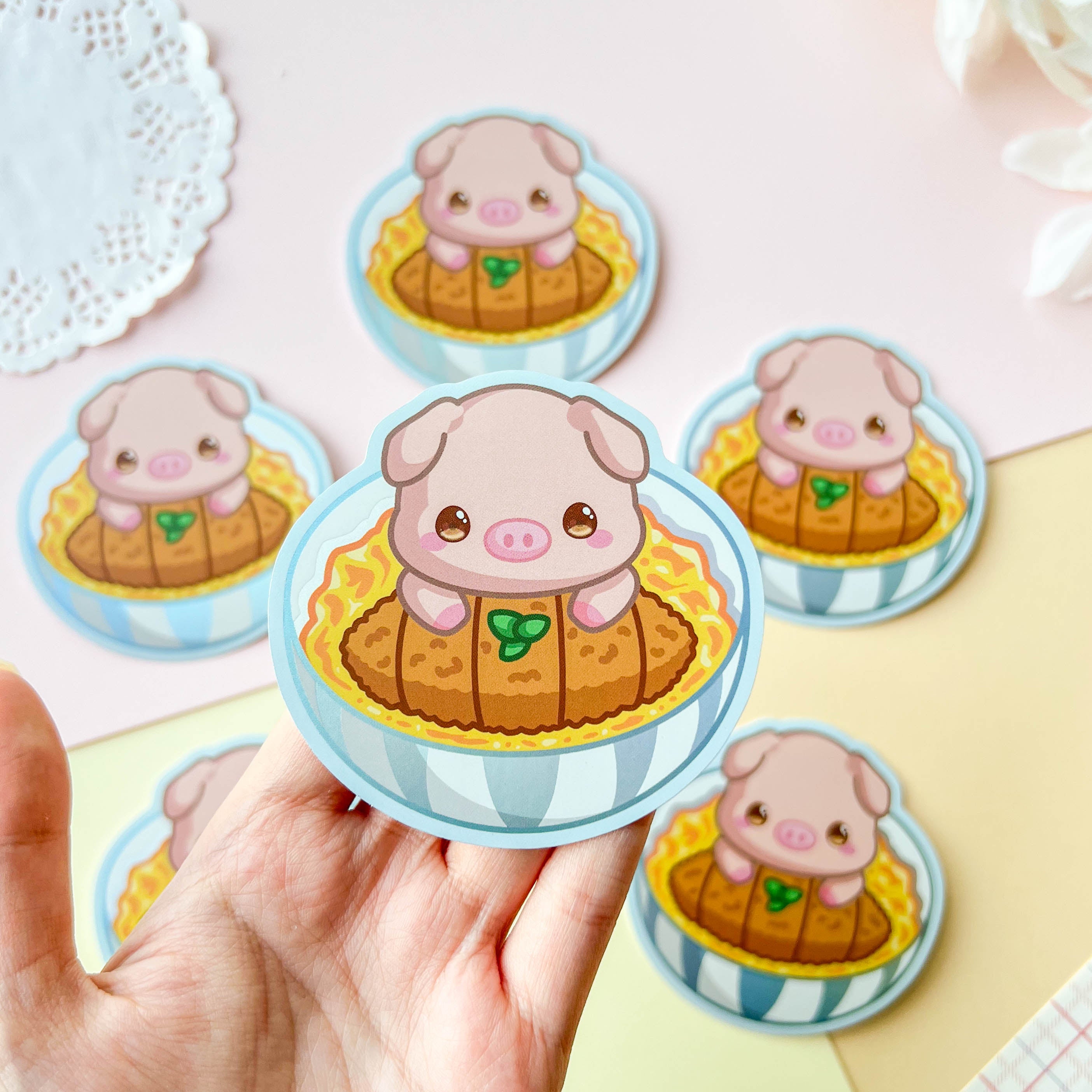 Tonkatsu Pig Sticker (3&quot;)