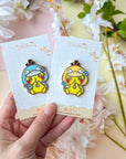 LE SHINY Duck Poncho Pin