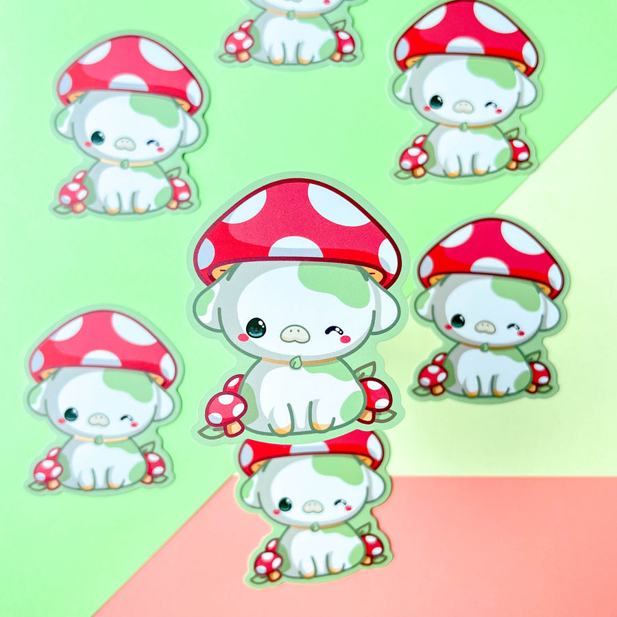 Mushroom Cow Sticker