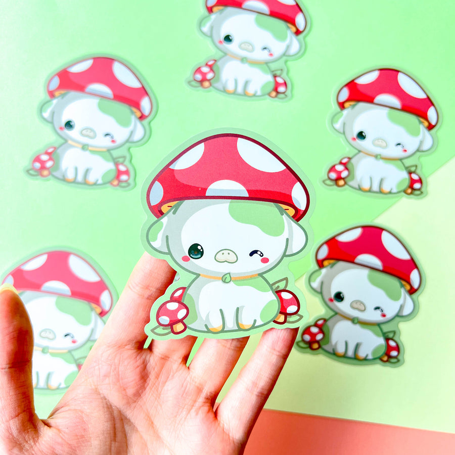 Mushroom Cow Sticker