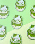 Matcha Latte Cow Sticker