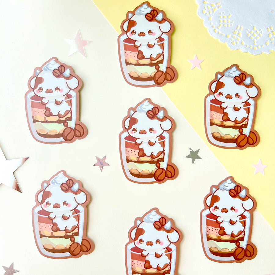 Tiramisu Cow Sticker