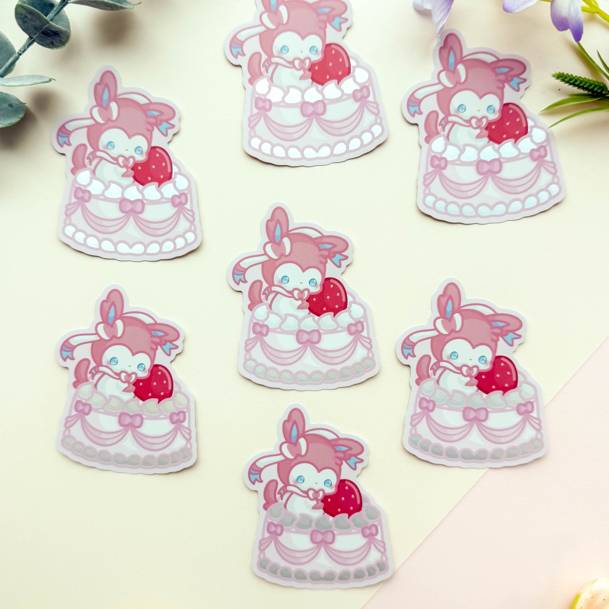 Strawberry Cream Cake Sticker