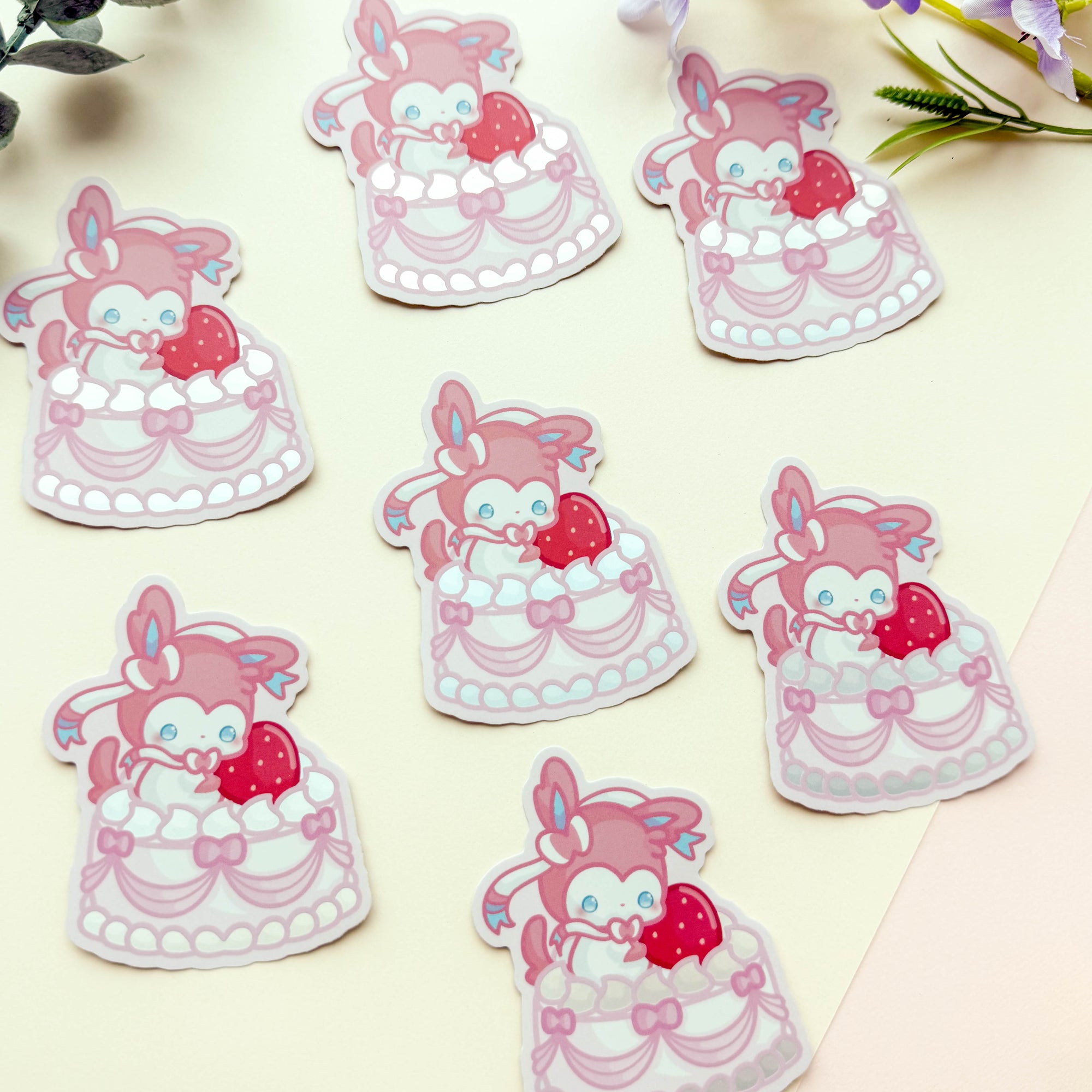 Strawberry Cream Cake Sticker