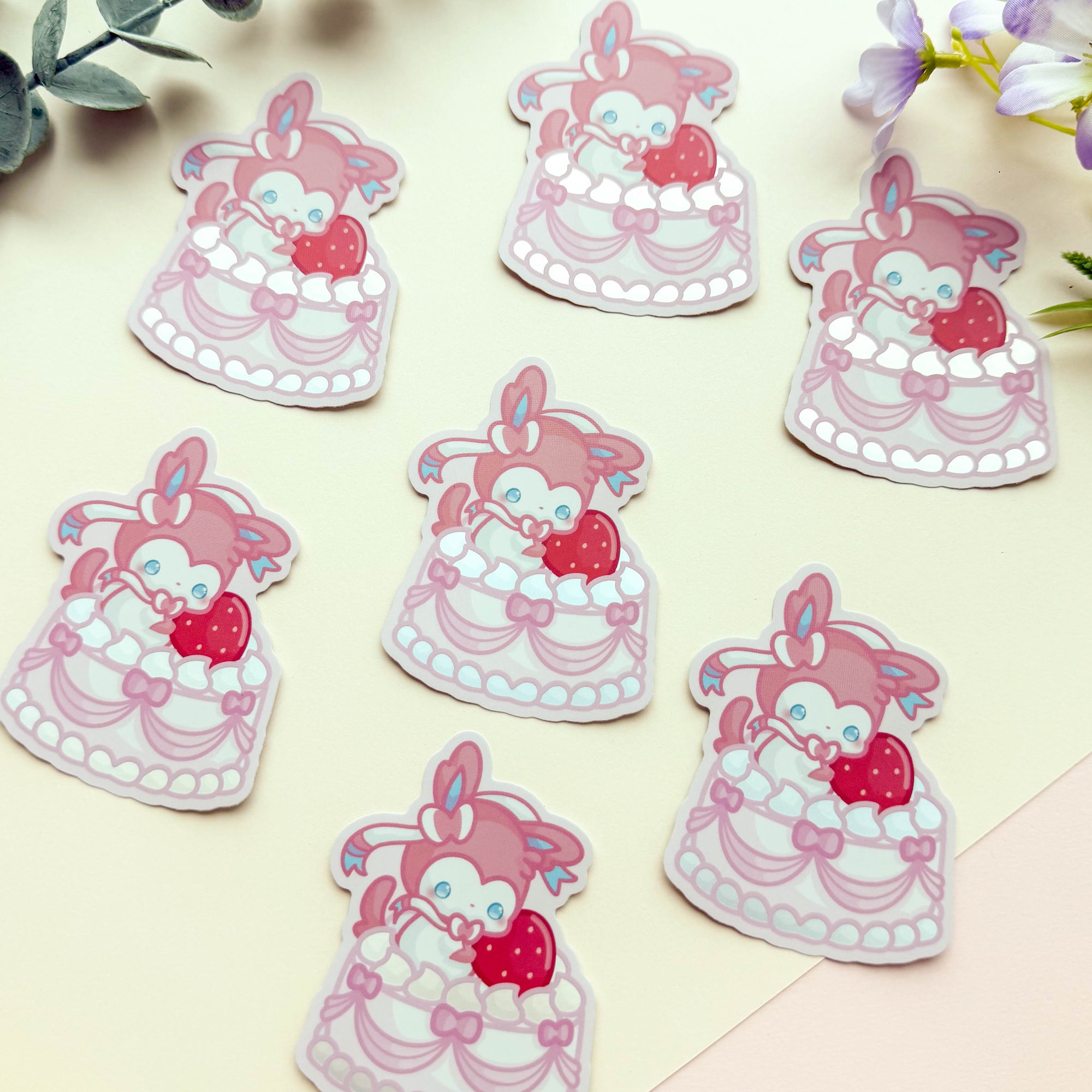 Strawberry Cream Cake Sticker