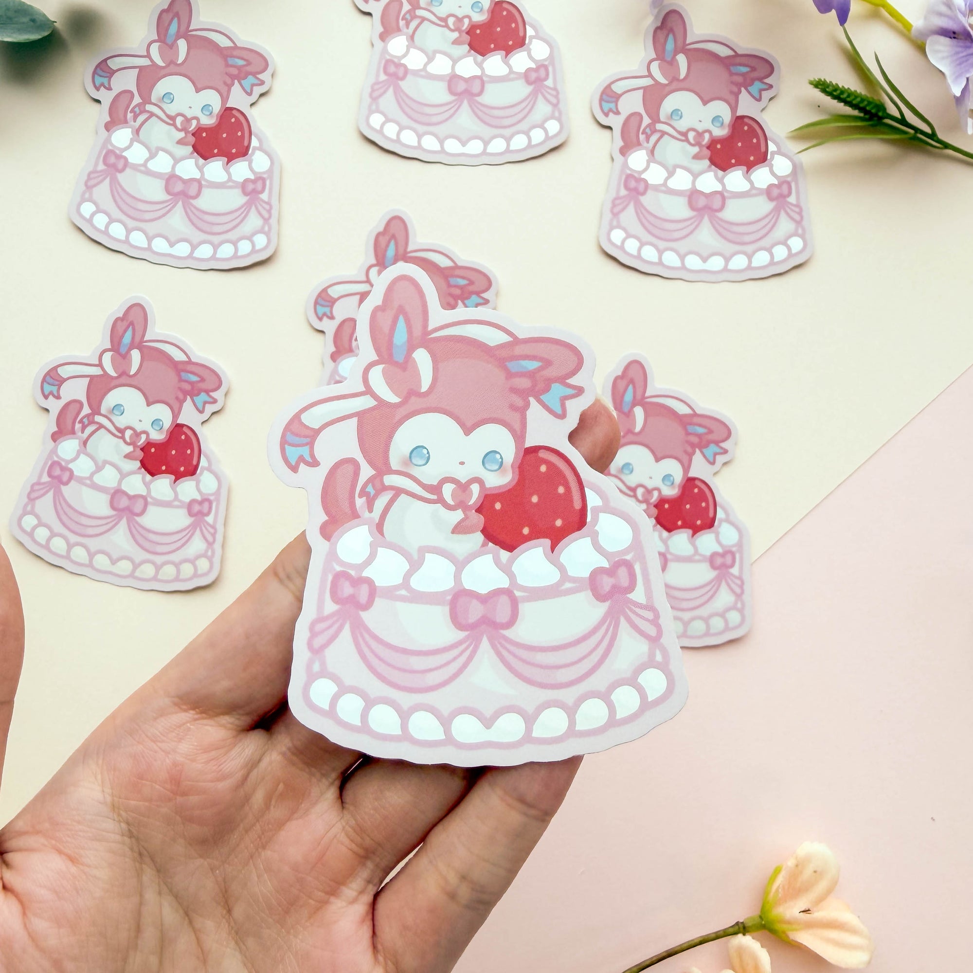 Strawberry Cream Cake Sticker