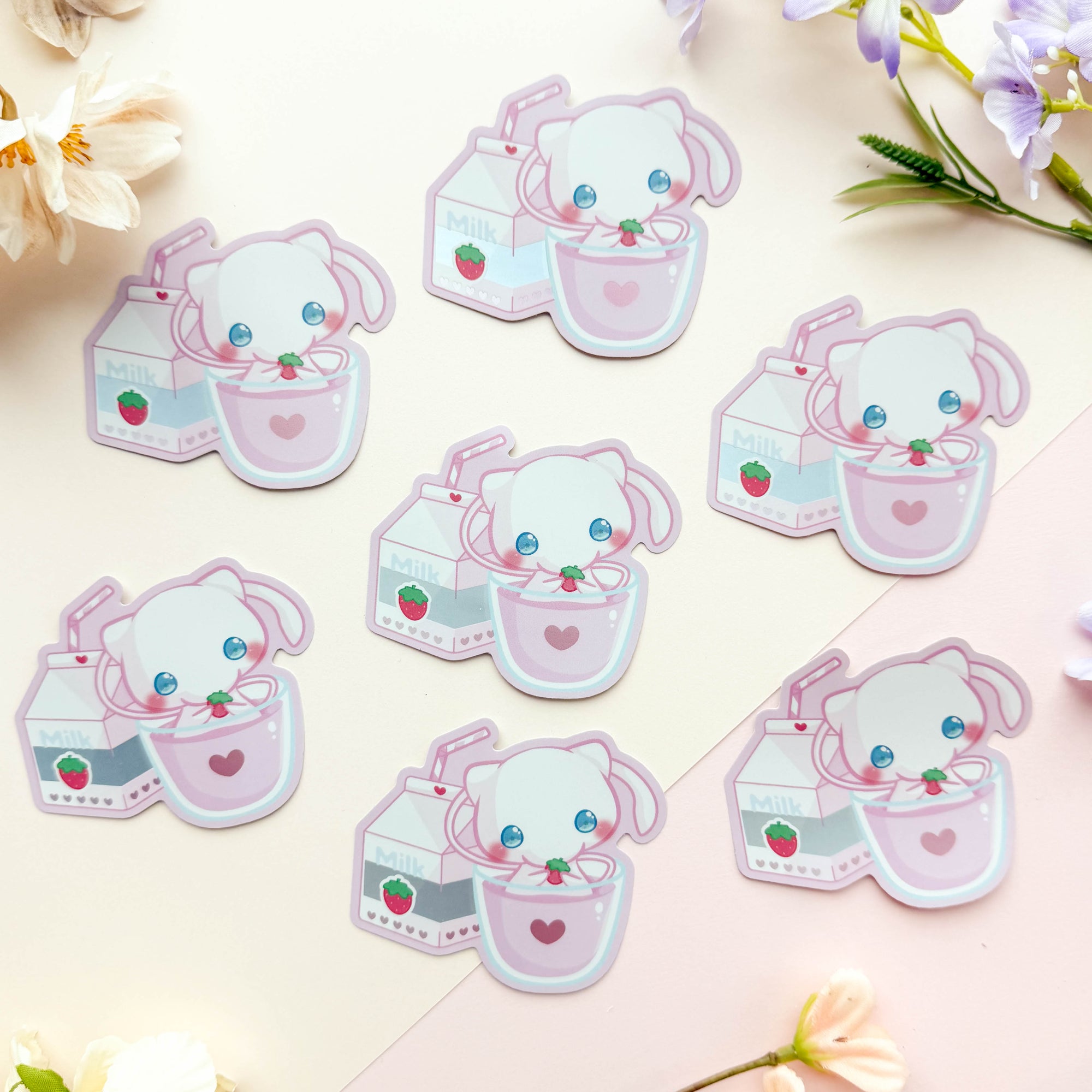 Strawberry Milk Mew Sticker